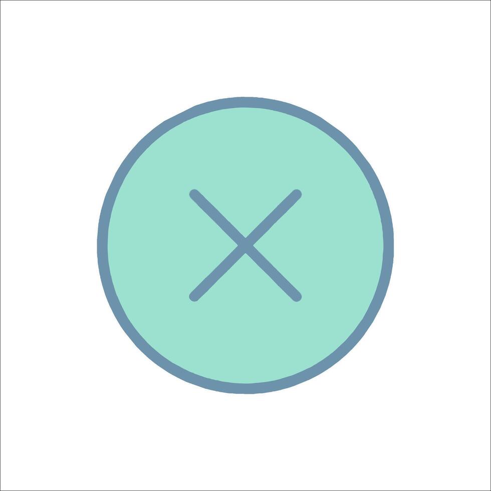 A cross icon in a circle vector