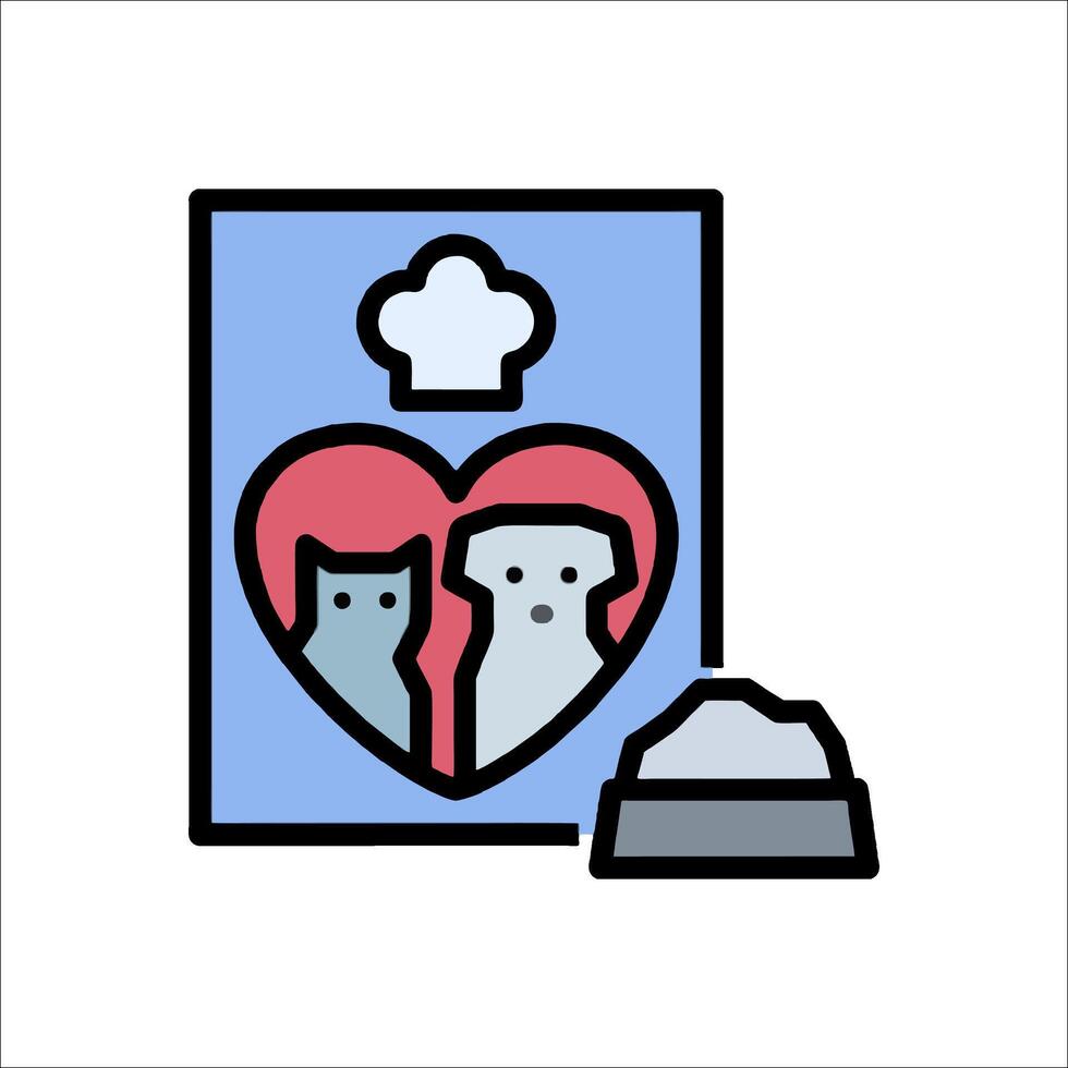 A cat and dog are sitting on a table with a heart shaped box vector
