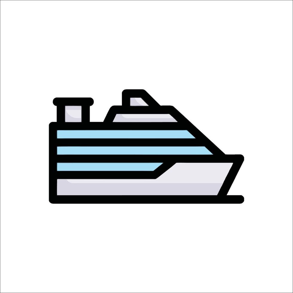 Cruise ship icon illustration vector
