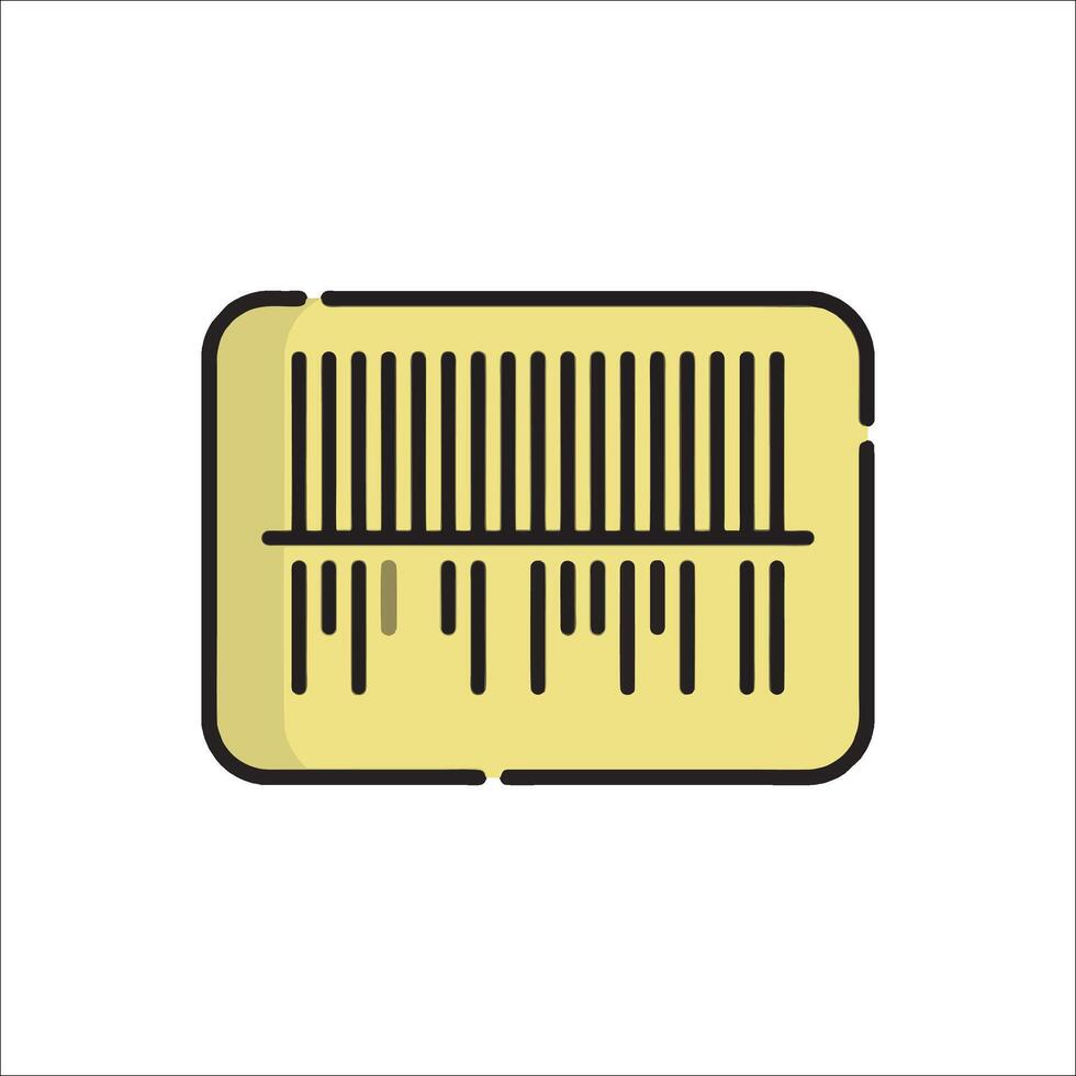 A comb icon on a white background vector