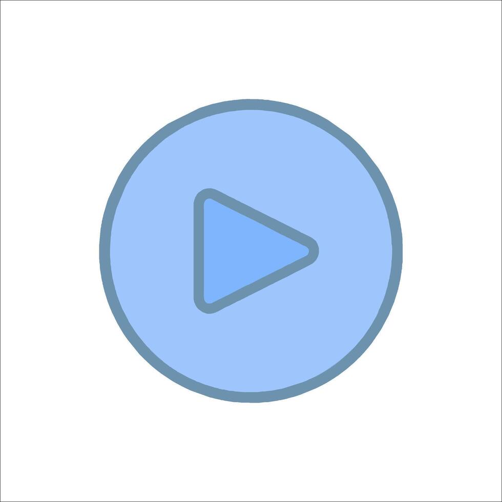 Play button icon in a flat style vector