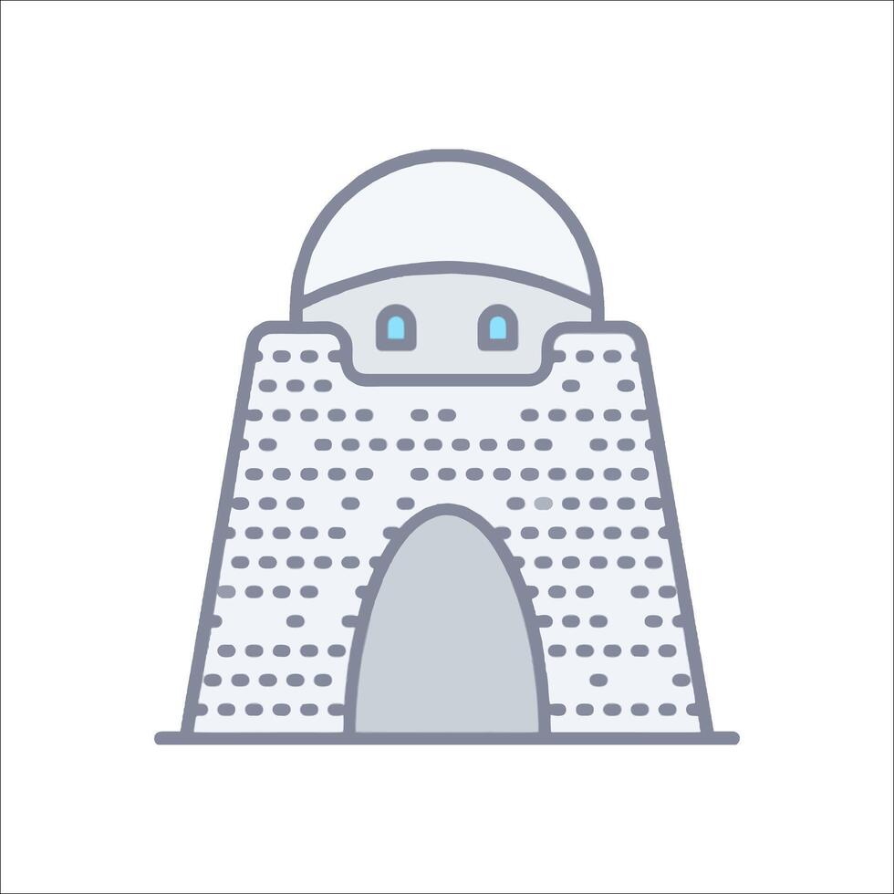 A building with a dome on top vector