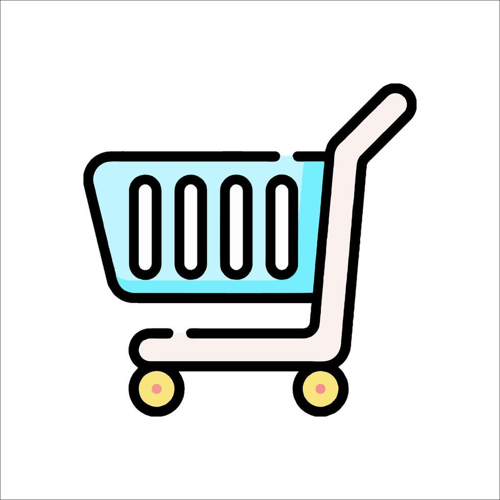 Shopping cart icon illustration vector
