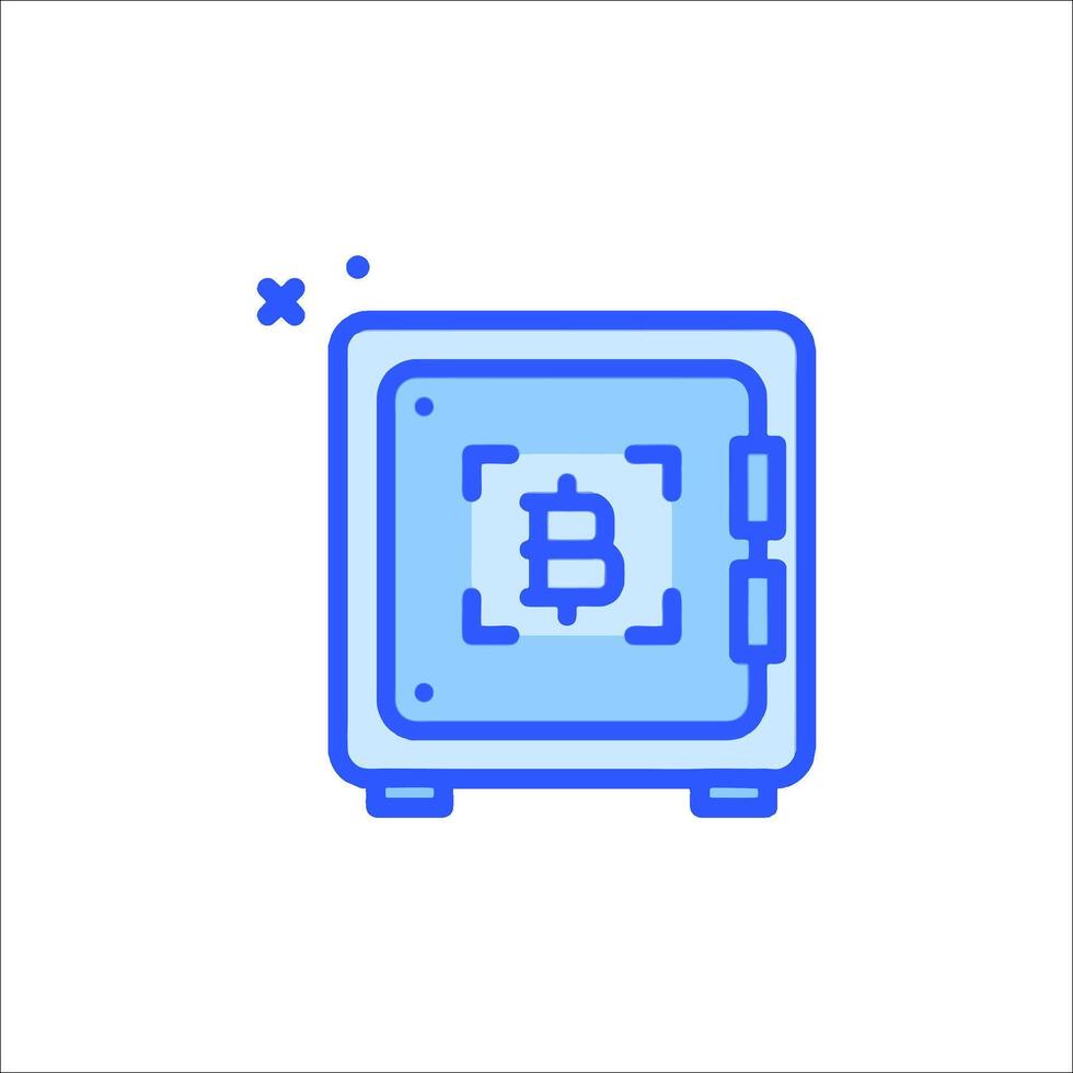 Bitcoin safe icon vector