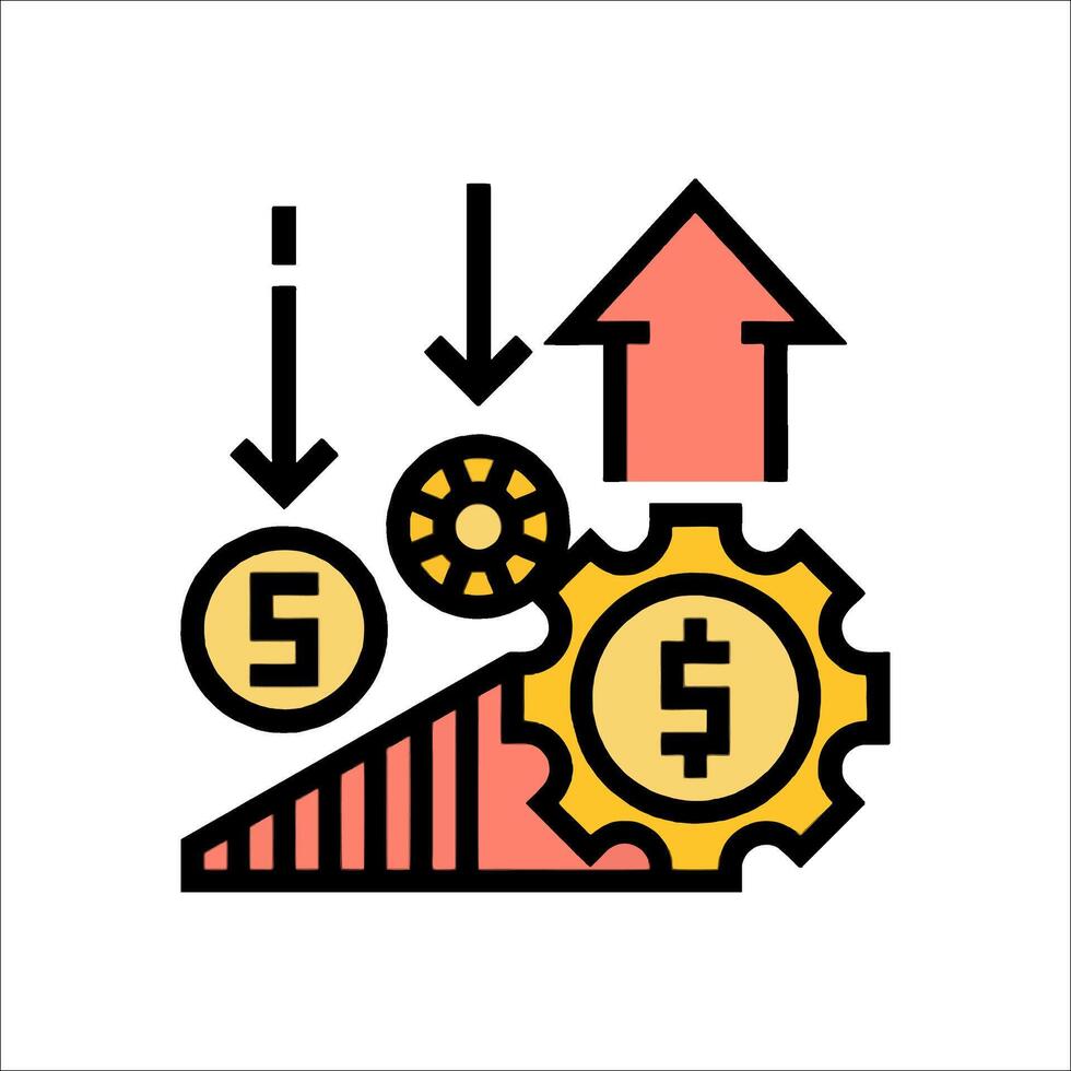 Money and money flow icon illustration vector