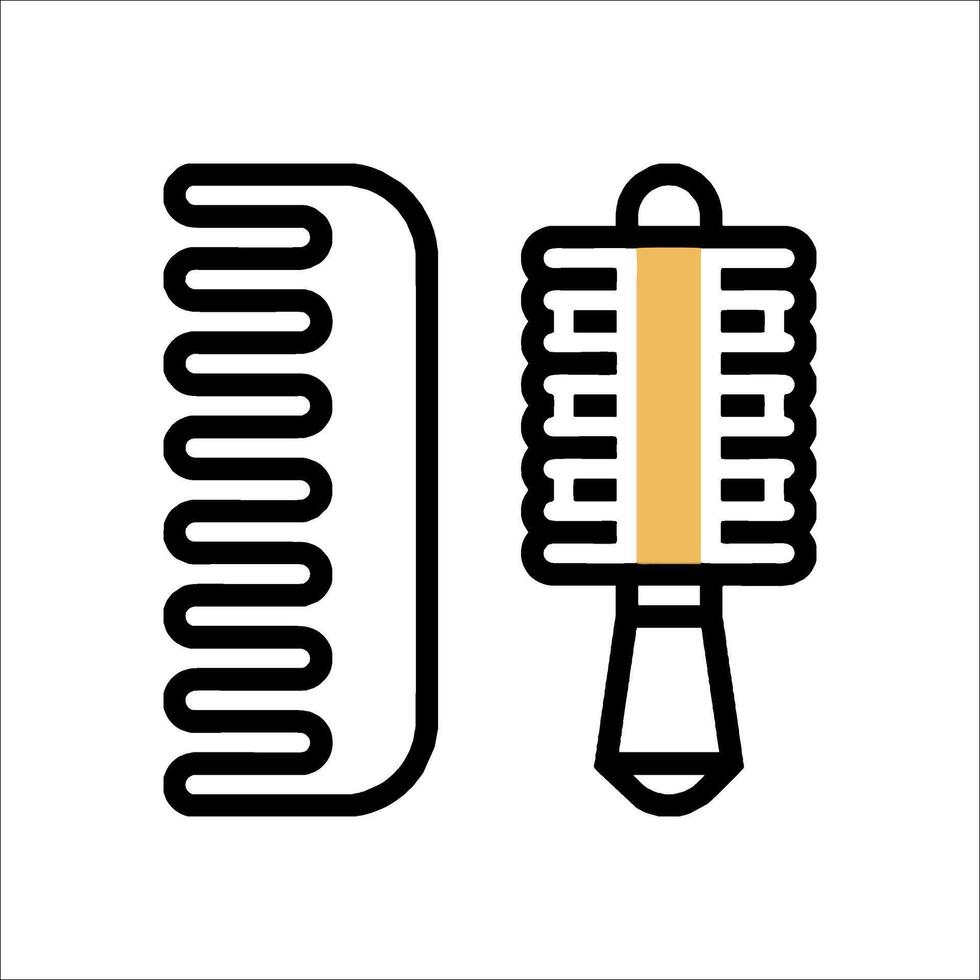 Hair comb and comb icon vector