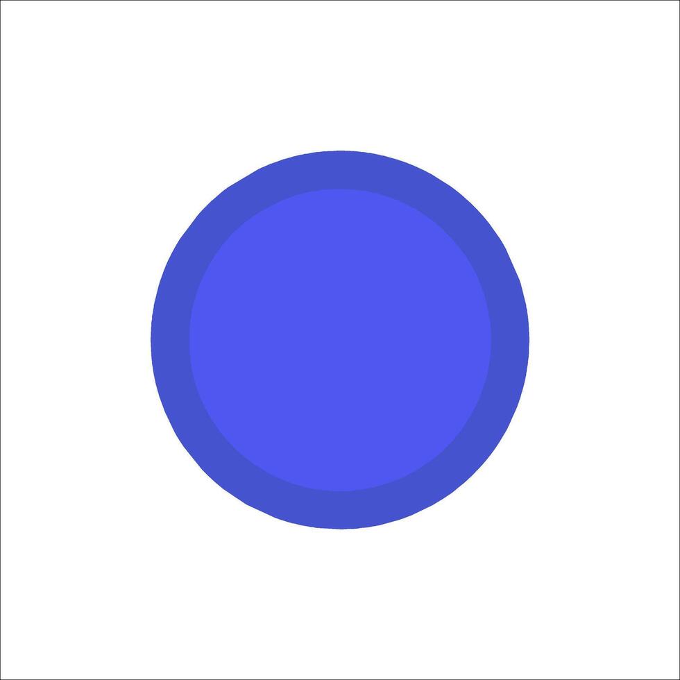A blue circle with a white background vector