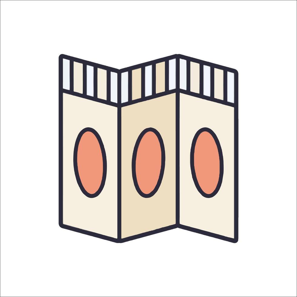A box with two pieces of paper inside vector