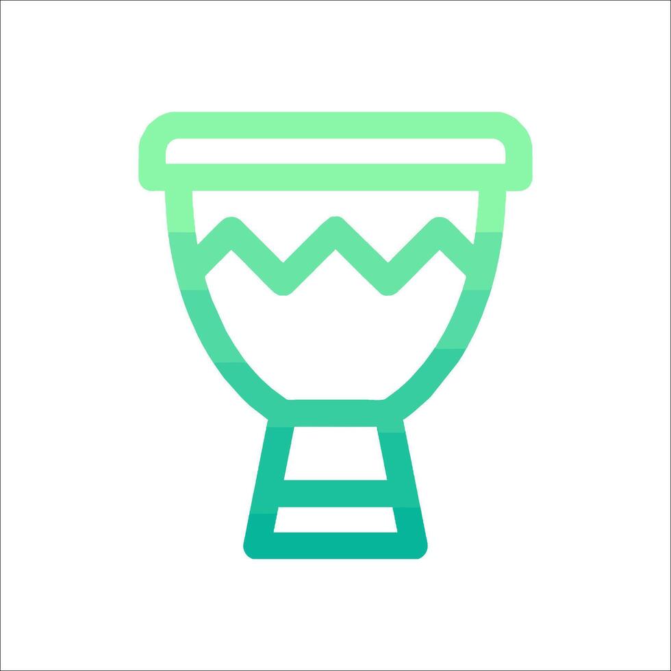 A green and blue icon of a cup vector