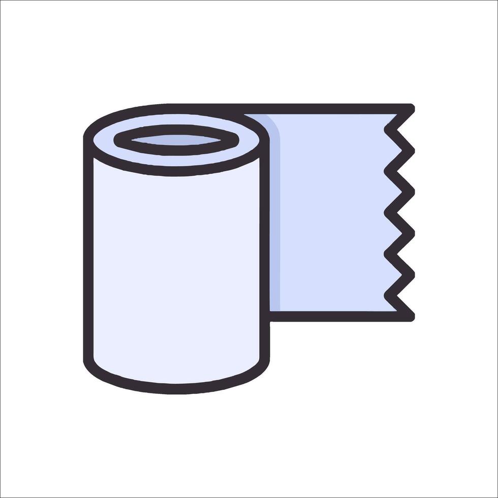 A roll of toilet paper icon on a white background vector