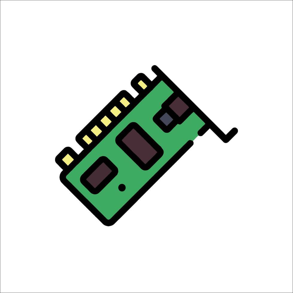 A computer motherboard icon on a white background vector