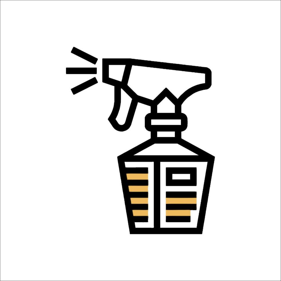 A spray bottle with a spray gun icon vector