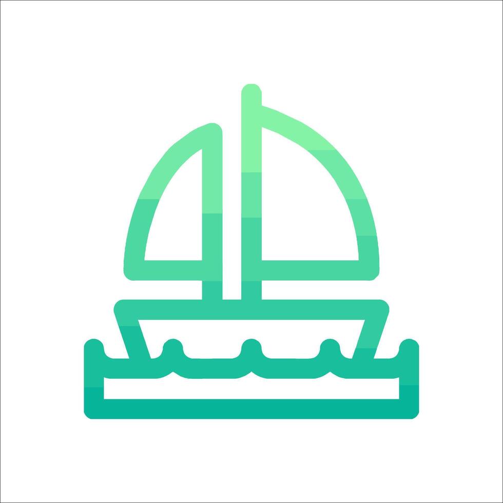 A sailboat icon on a white background vector