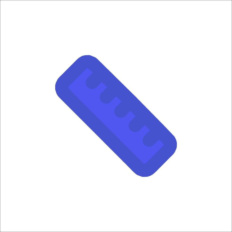 A blue ruler icon on a white background vector