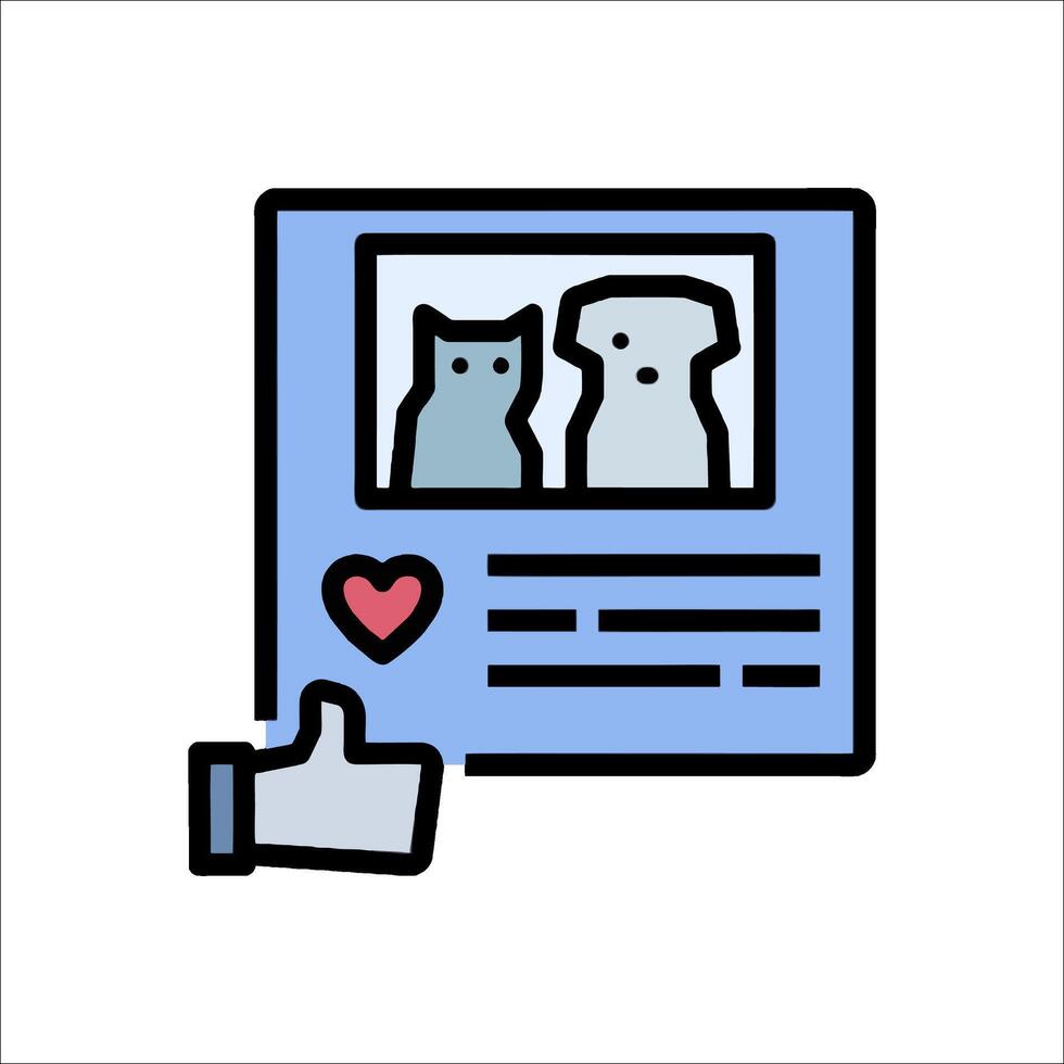 A hand pointing to a picture of a cat and dog vector
