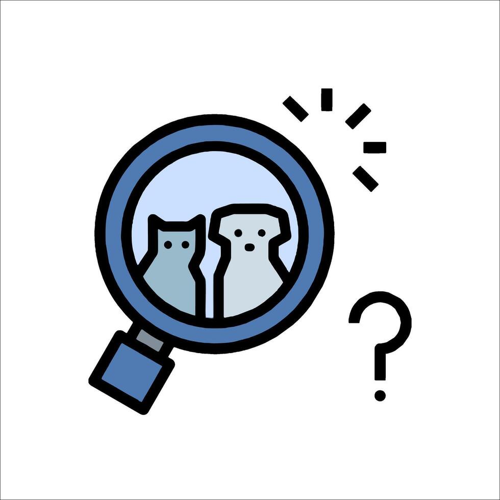 Magnifying glass icon vector