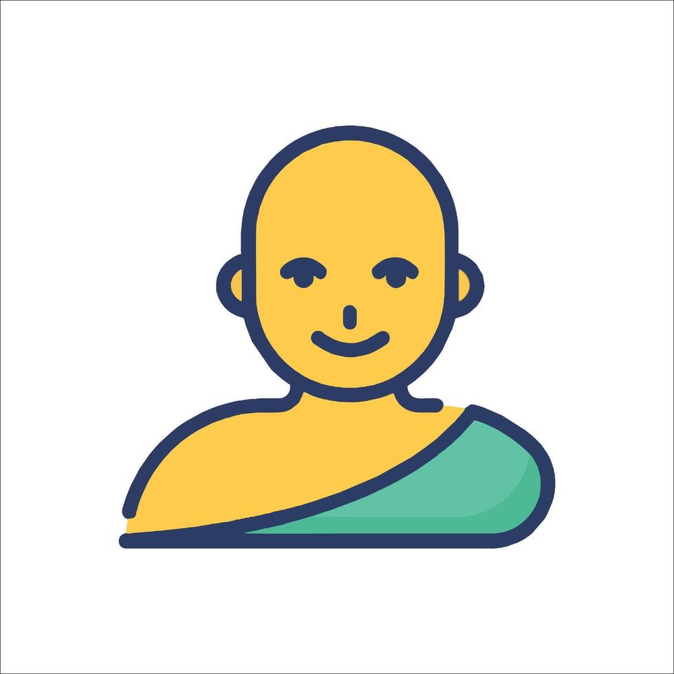 A man with a beard and a smile on his face vector