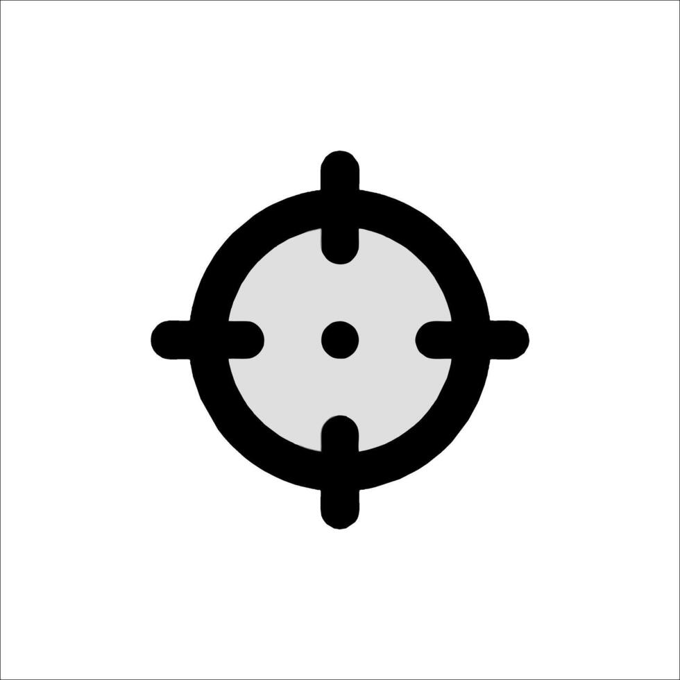 A crosshair icon on a white background vector