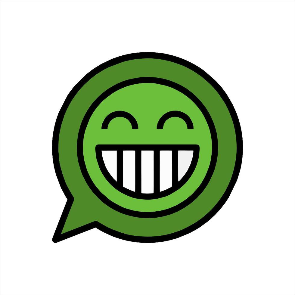 A smiley face with a green smiley face vector