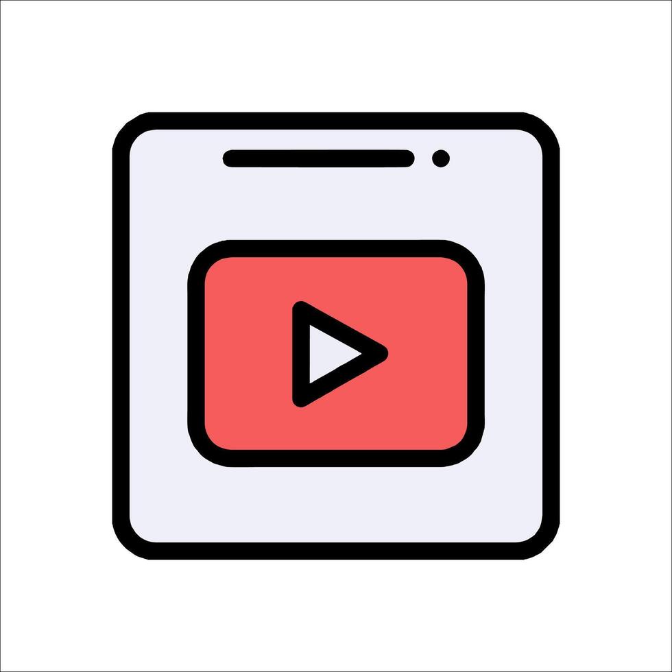 A player icon on a white background vector