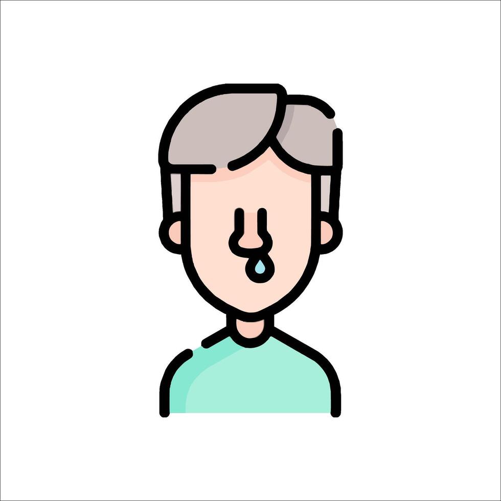 A man with a nose in his mouth vector