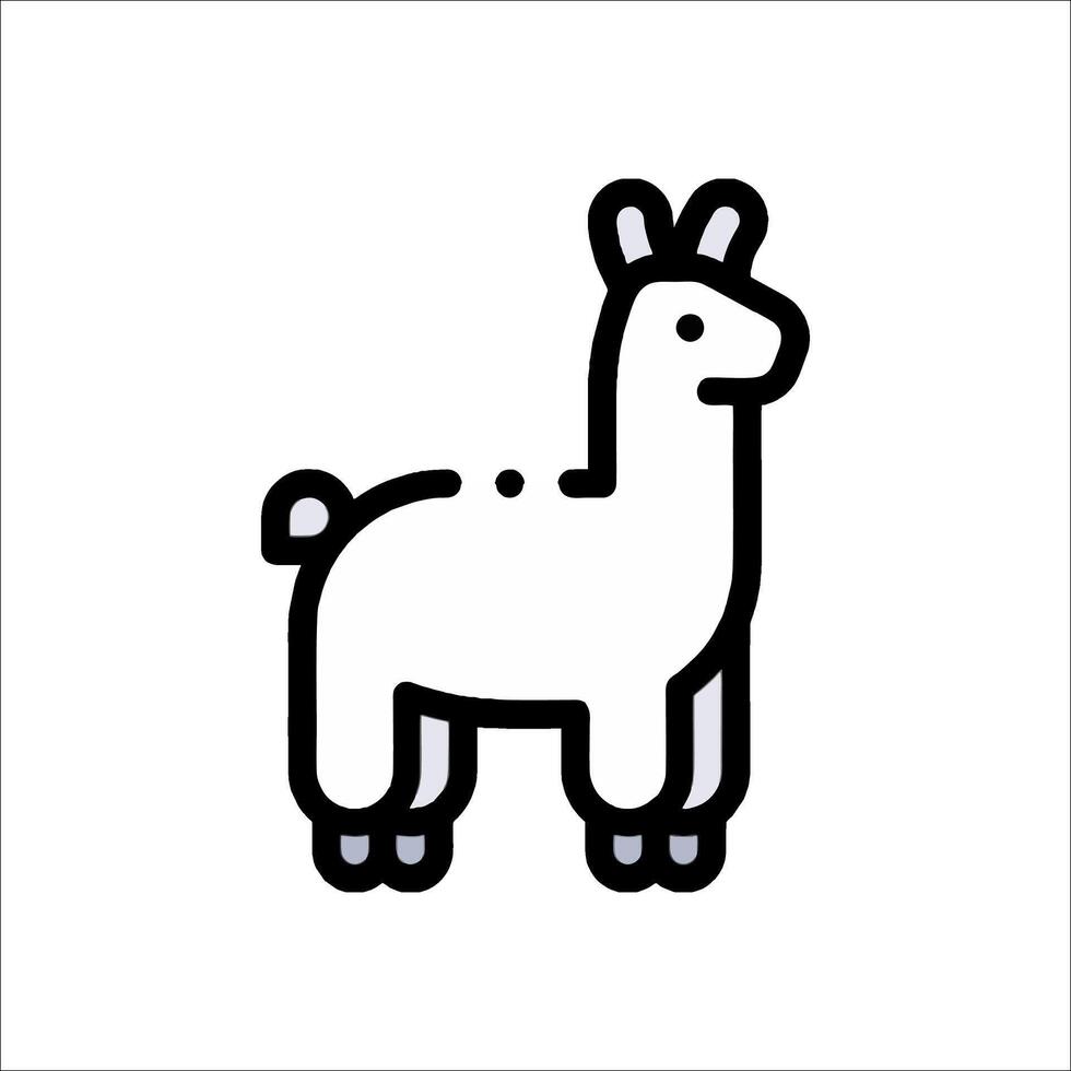 Llama icon illustration vector