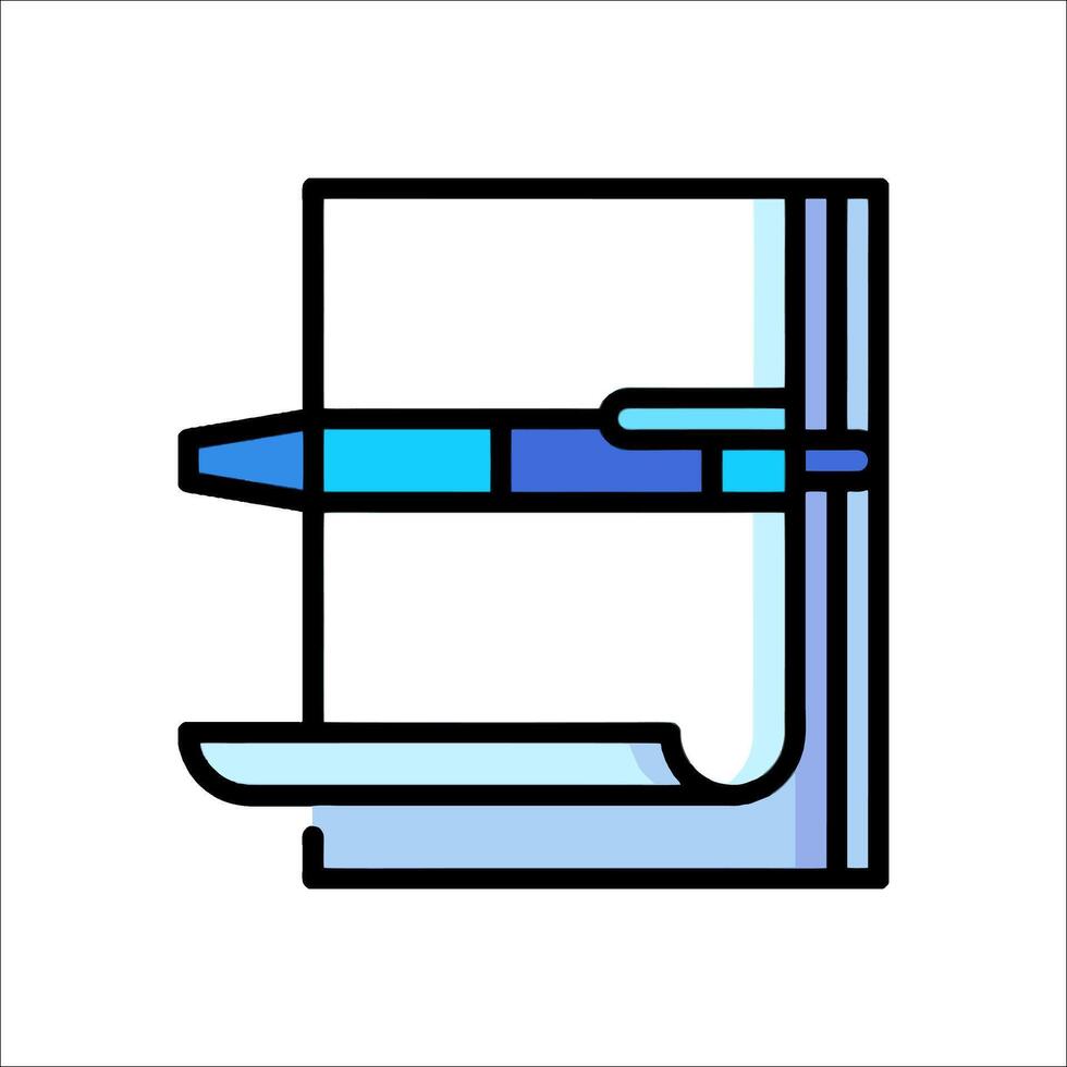 A pen and paper icon on a white background vector
