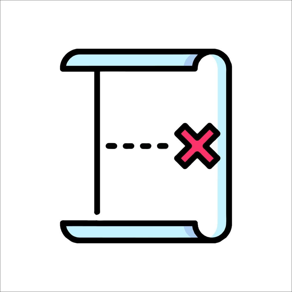 A book with an x on it vector