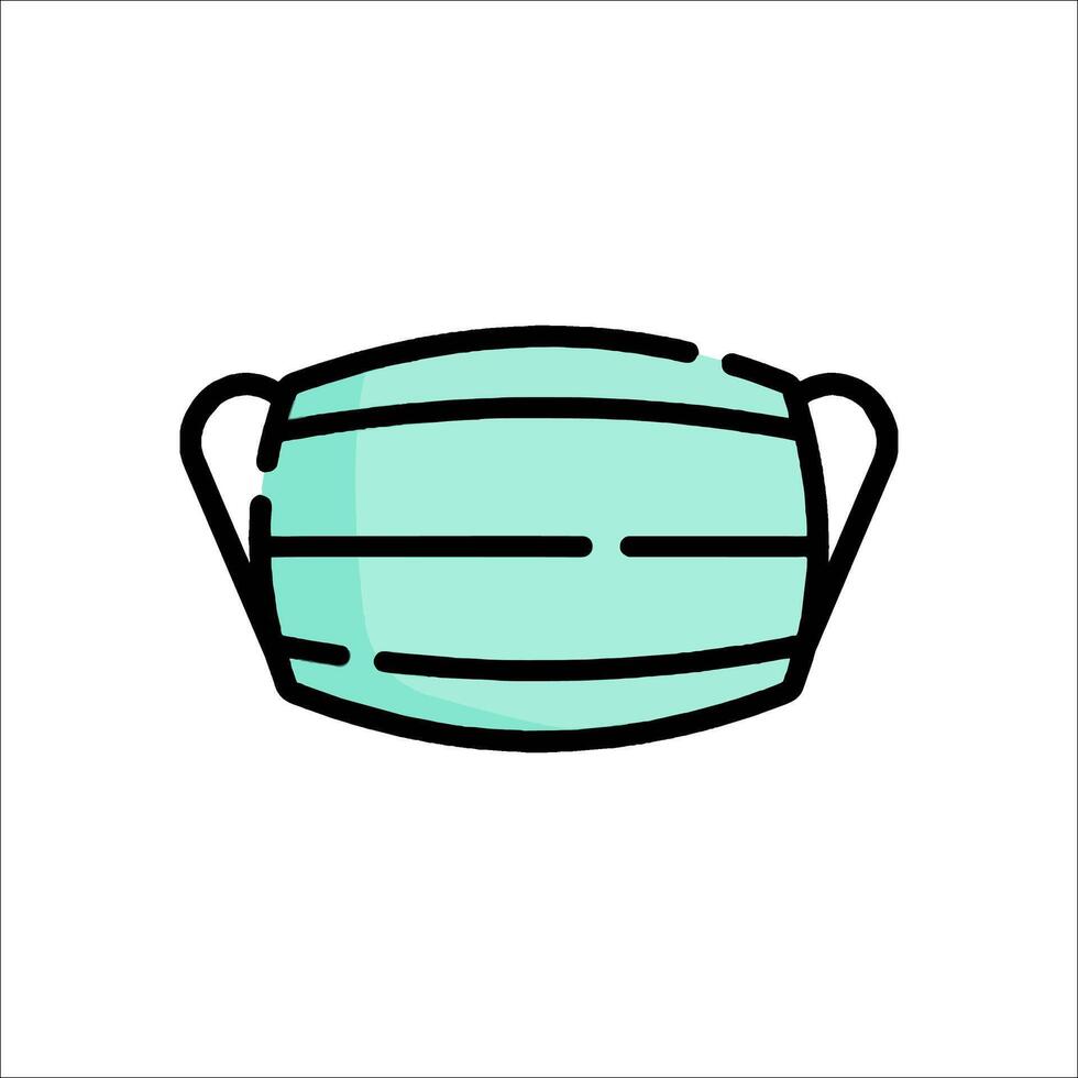 A medical mask icon on a white background vector