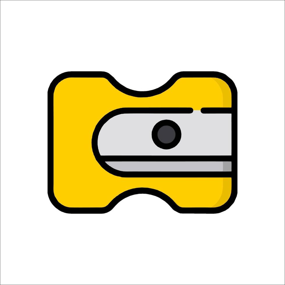 A yellow and black clip on a white background vector