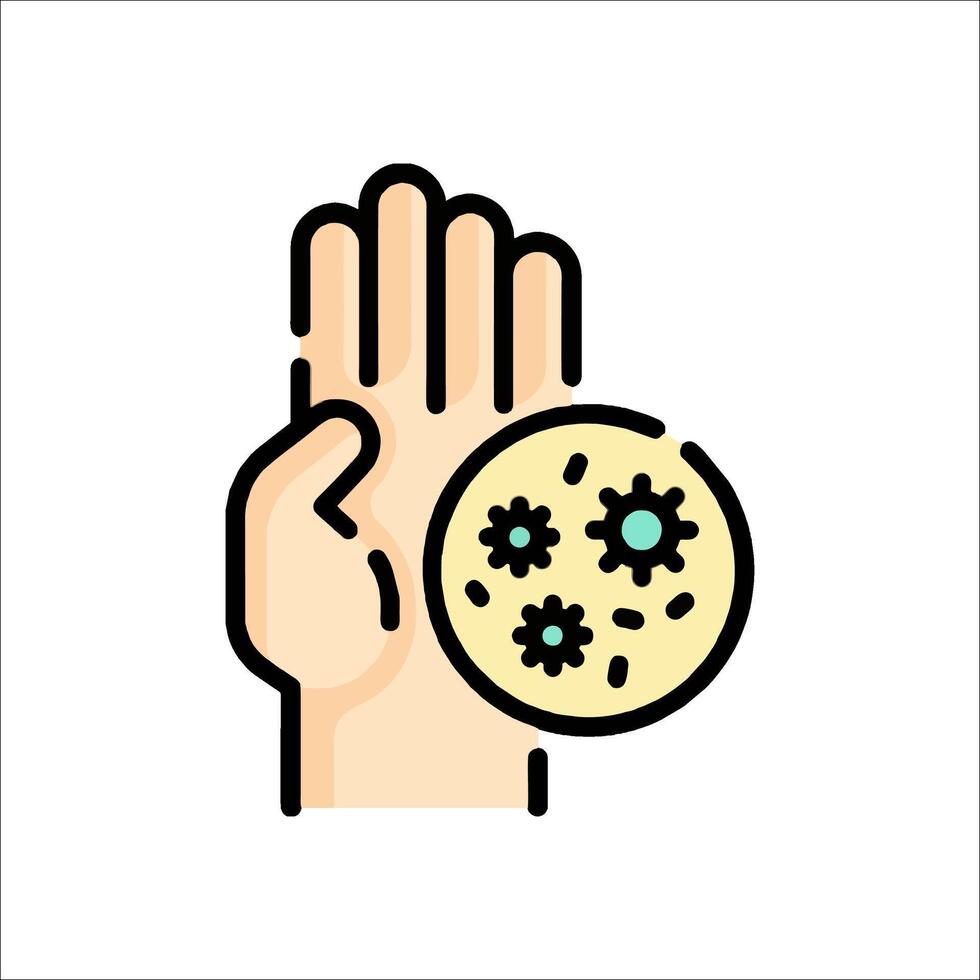 A hand holding a cookie with a blue and green design vector