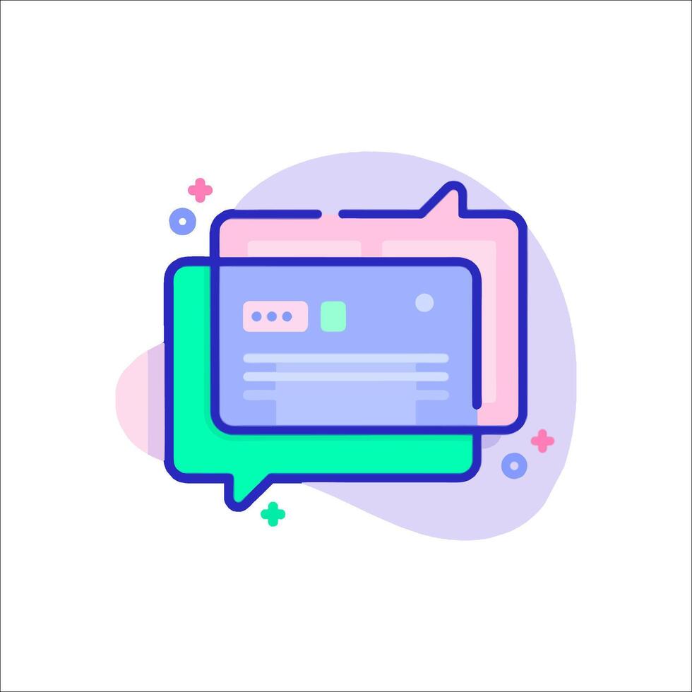 A chat box with a message icon vector