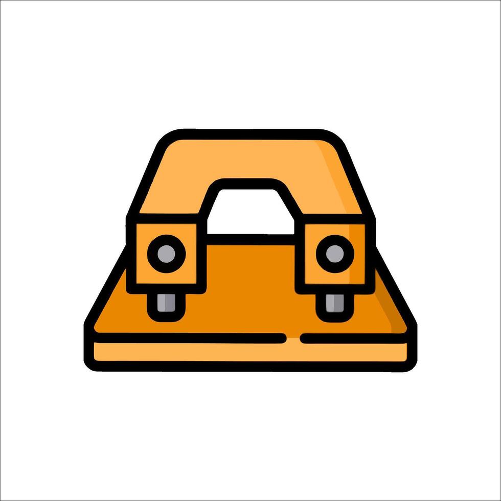 A flat icon of a machine on a table vector