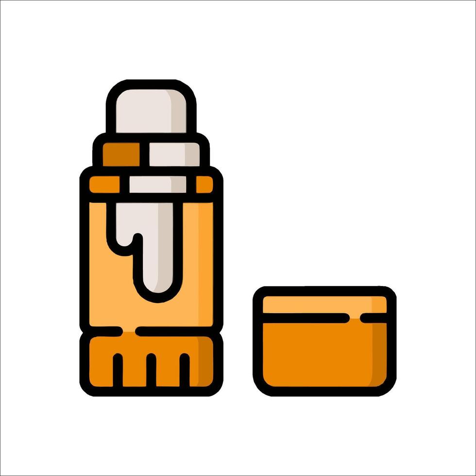 A bottle of perfume and a container of perfume vector