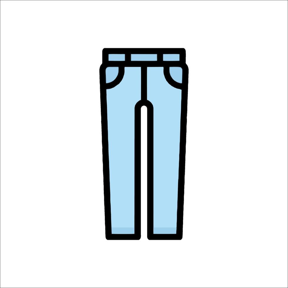 A pair of blue jeans icon on a white background vector