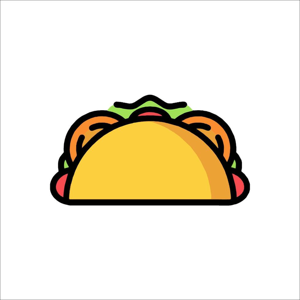Taco icon illustration vector