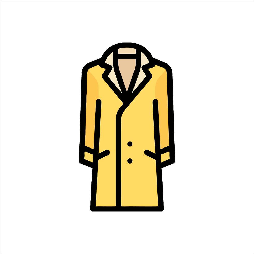 A yellow raincoat icon on a white background vector