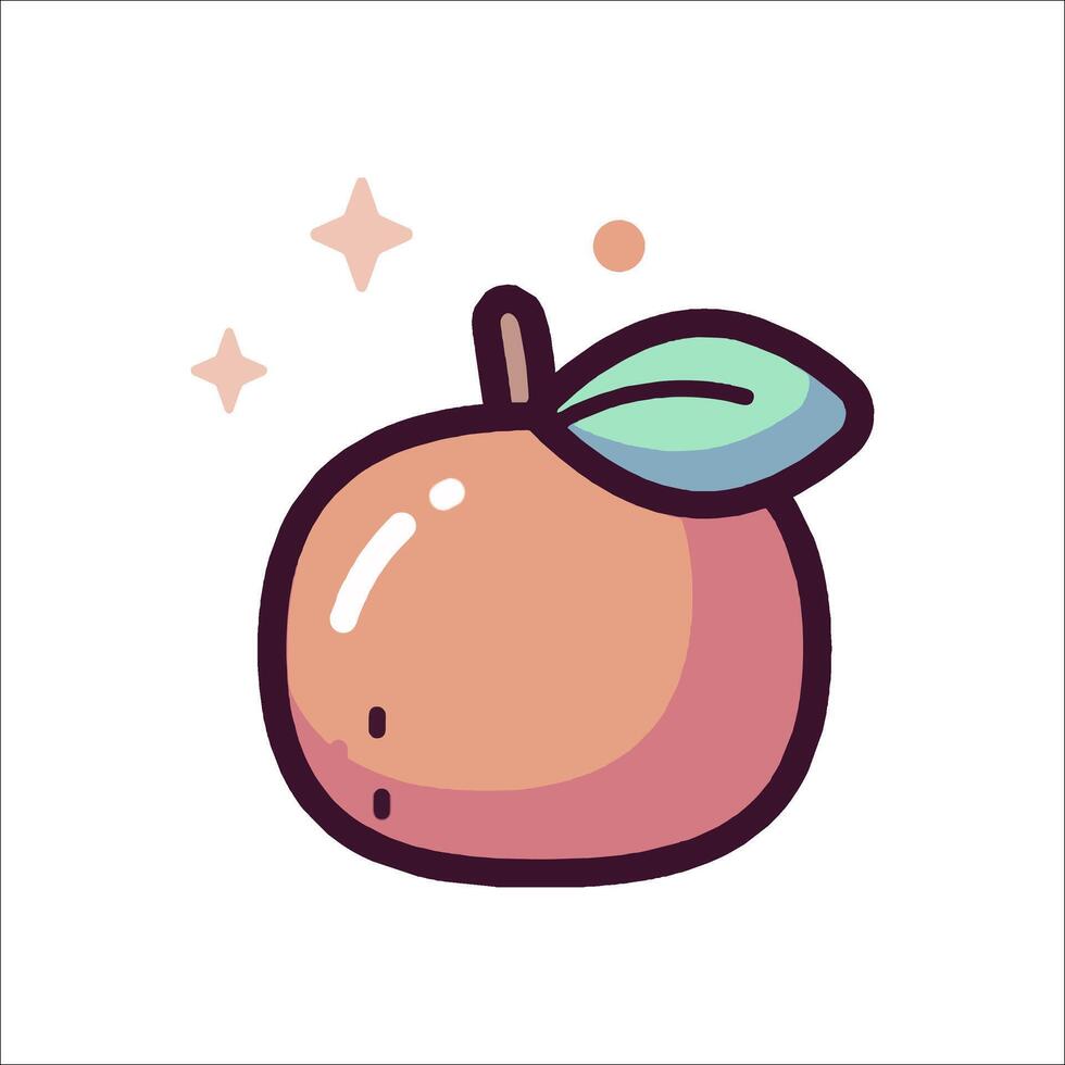 An orange with a star on it vector