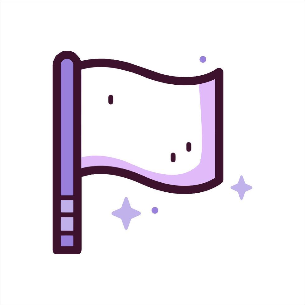 A purple flag with stars on it vector