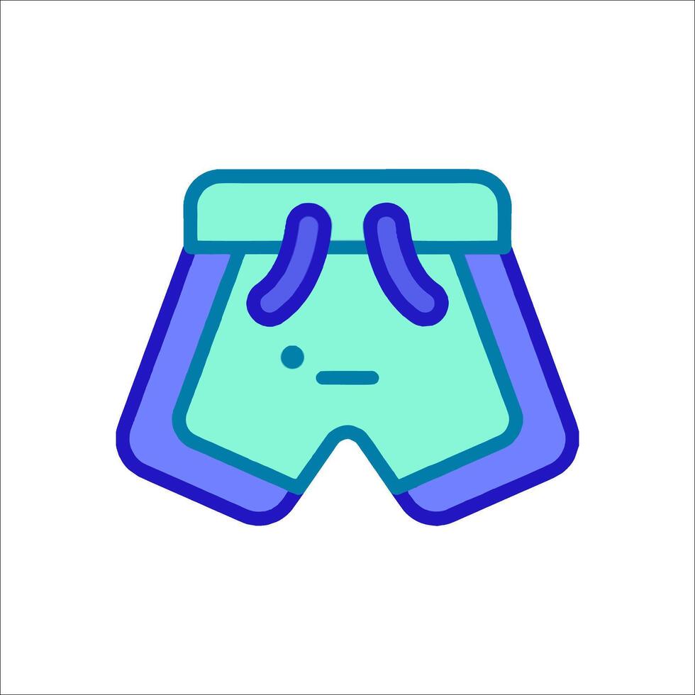 A blue and purple shorts icon vector