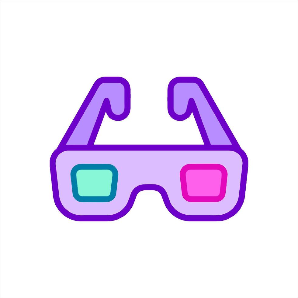 3d glasses icon illustration vector