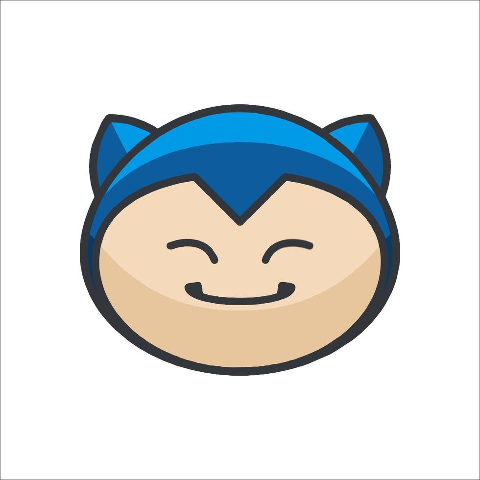 A cartoon cat with a blue hat vector