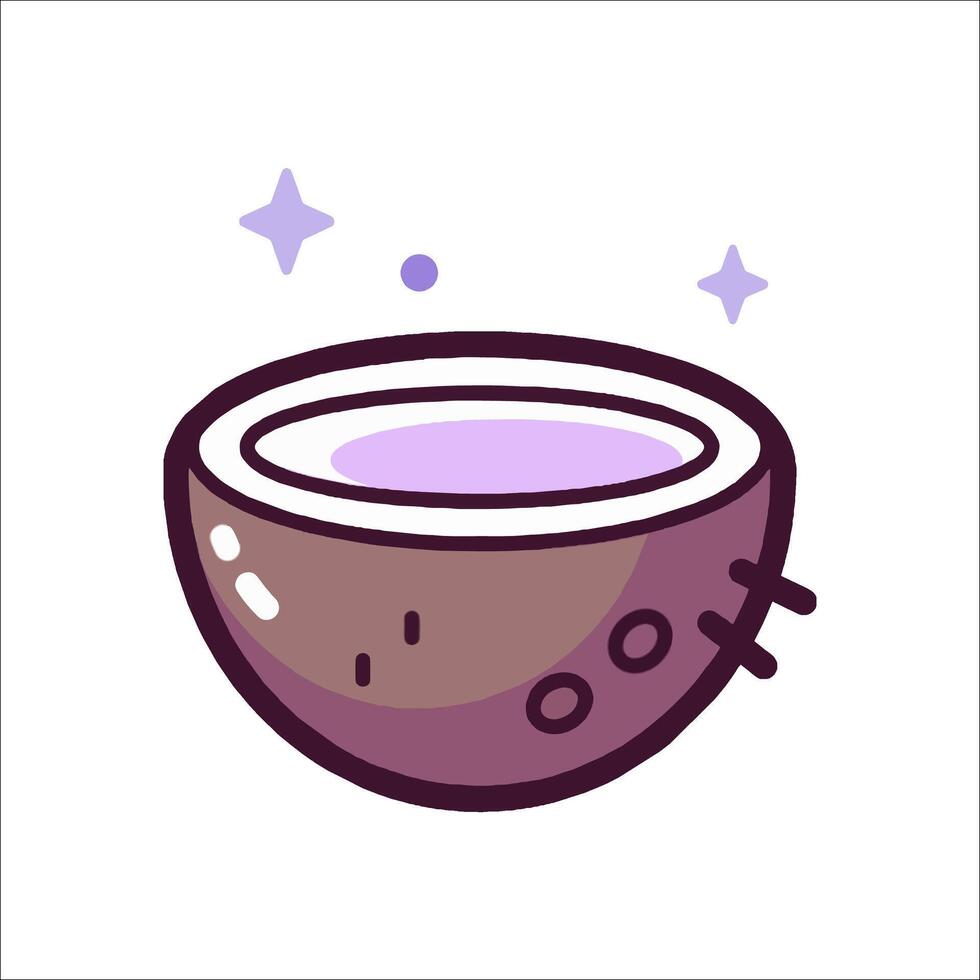 Coconut water icon illustration vector