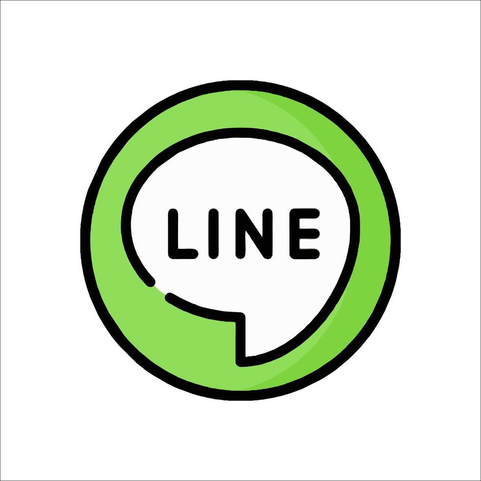 Line chat icon illustration vector