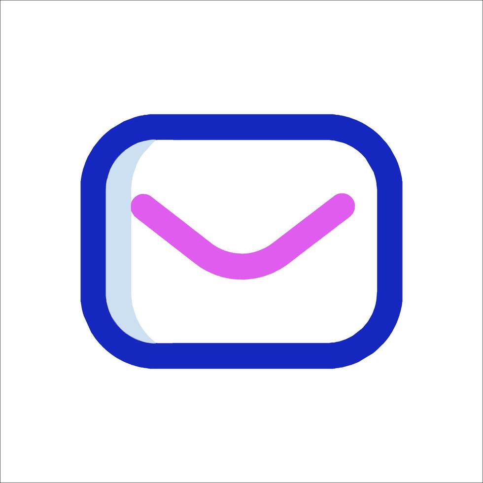 Email icon with a purple envelope vector
