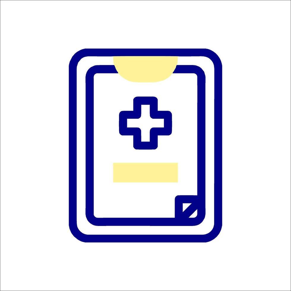 A medical file icon on a white background vector