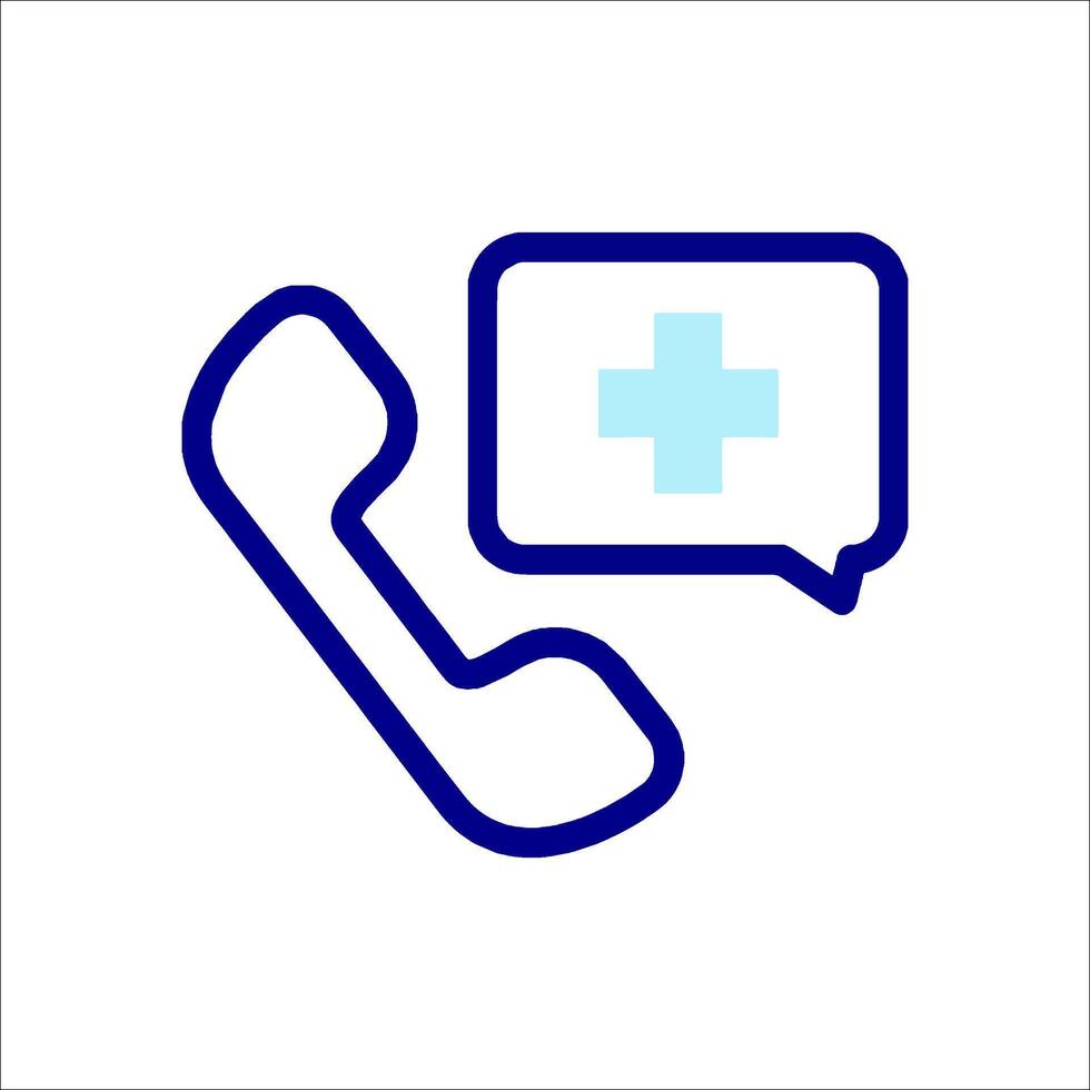 Medical phone call icon vector