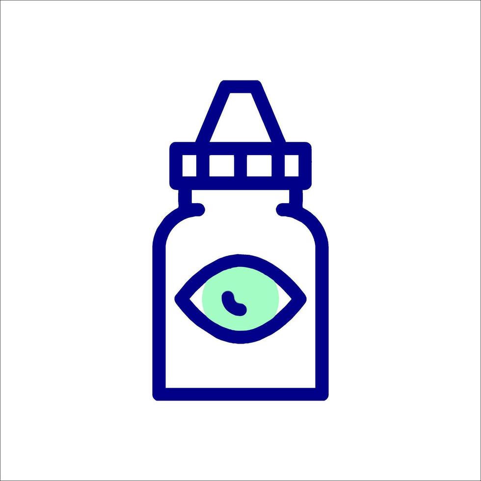 A bottle with an eye icon vector