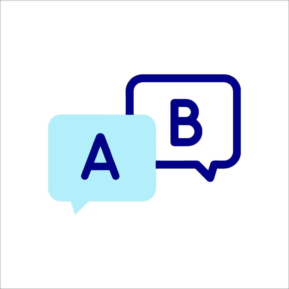 A b chat icon vector