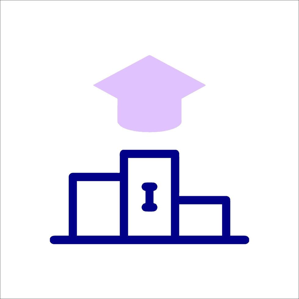 A graduation cap on top of a stack of books vector